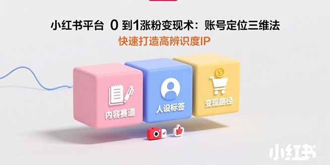 (15656期)小红书平台0到1涨粉变现术:账号定位三维法,快速打造高辨识度IP-轻创社项目网