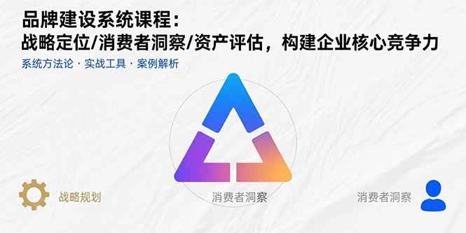 (15772期)品牌建设系统课程:战略定位/消费者洞察/资产评估,构建企业核心竞争力-轻创社项目网