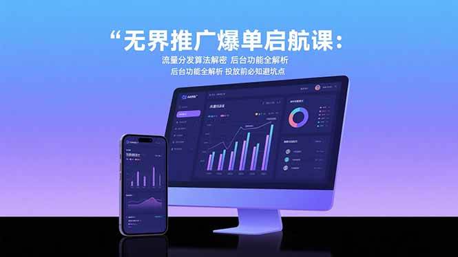（15567期）无界推广爆单启航课：流量分发算法解密 后台功能全解析 投放前必知避坑点-轻创社项目网