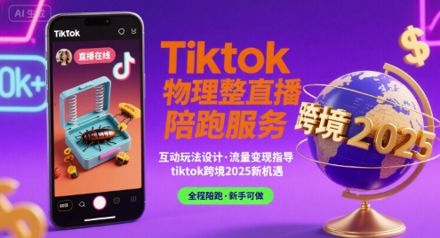 Tiktok物理整蛊直播陪跑服务-tiktok跨境2025-轻创社项目网