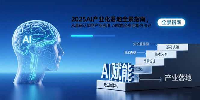 (15609期)2025AI产业化落地全景指南,从基础认知到产业应用,AI赋能企业完整方法论-轻创社项目网