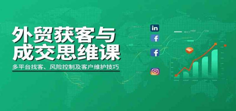 外贸获客与成交思维课:多平台找客、风险控制及客户维护技巧-轻创社项目网