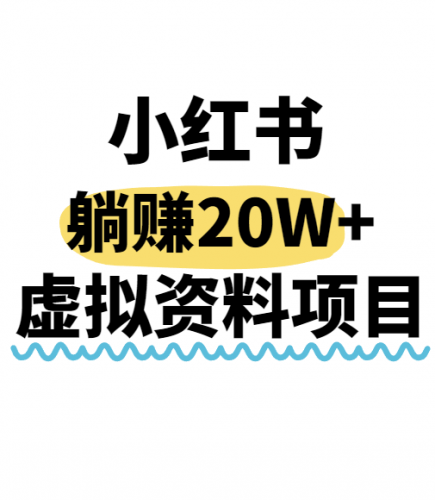 小红书操作虚拟资料,搬运工模式躺挣20W+,互联网的低成本路子!-轻创社项目网