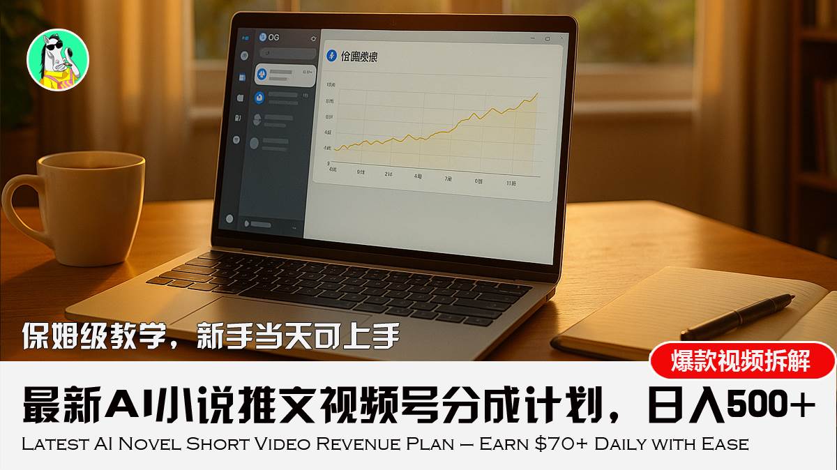 图片[1]-（15614期）最新AI小说推文视频号分成计划，新手小白也能当天日入500+教程