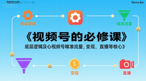 视频号的必修课,视频号的底层逻辑及核心视频号精准流量,变现,直播等核心-轻创社项目网