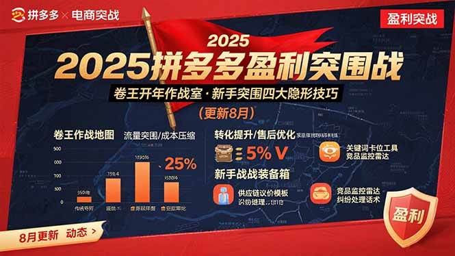 (15687期)2025拼多多盈利突围战:卷王开年作战室,新手突围四大隐形技巧(更新8月)-轻创社项目网
