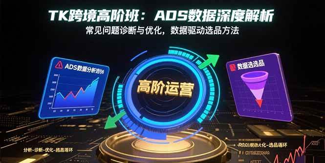 (15809期)TK跨境高阶班:ADS数据深度解析,常见问题诊断与优化,数据驱动选品方法-轻创社项目网