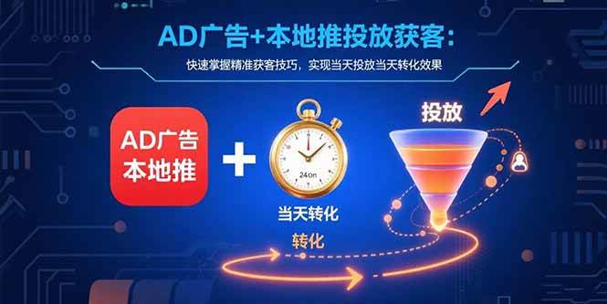 (15637期)AD广告+本地推投放获客:快速掌握精准获客技巧,实现当天投放当天转化效果-轻创社项目网