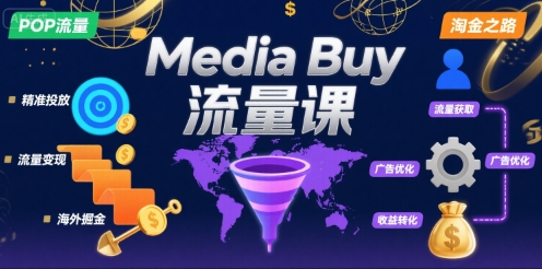 Media Buy之POP流量课,带你开启海外Media Buy淘金之路-轻创社项目网