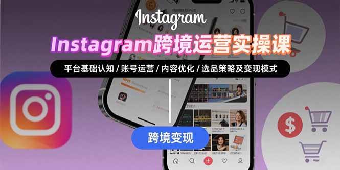(15644期)Instagram跨境运营实战:平台认知/账号运营/内容优化/选品策略及变现模式-轻创社项目网