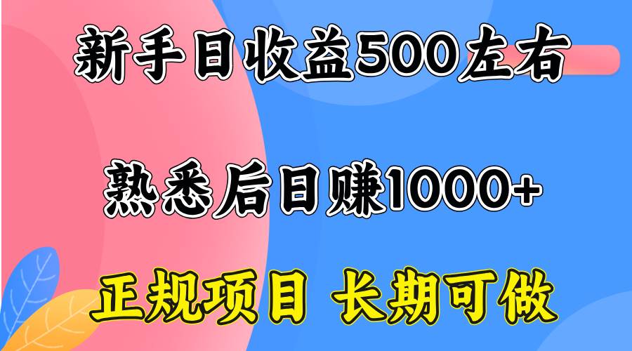 图片[1]-（15978期）一台电脑，前期日收益300-500，熟练后日入1000左右
