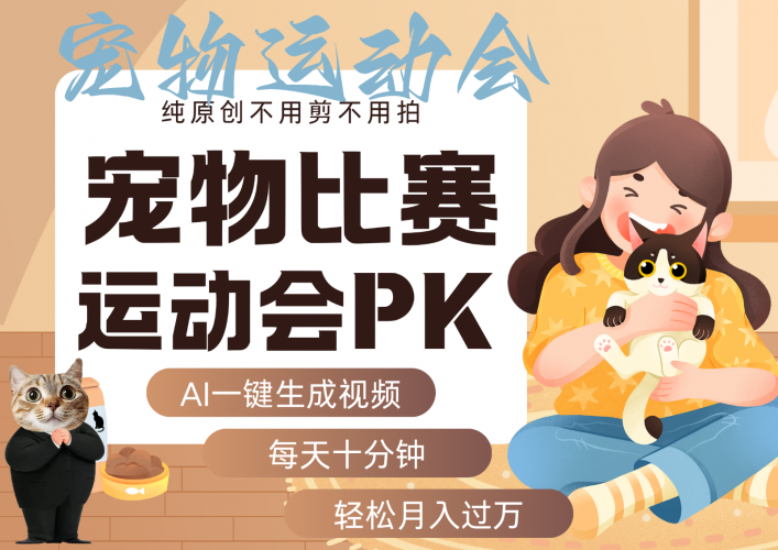 AI萌宠运动员跳水 射击 篮球 足球比赛 每天十分钟 附详细提示词文案库 代替做…-轻创社项目网