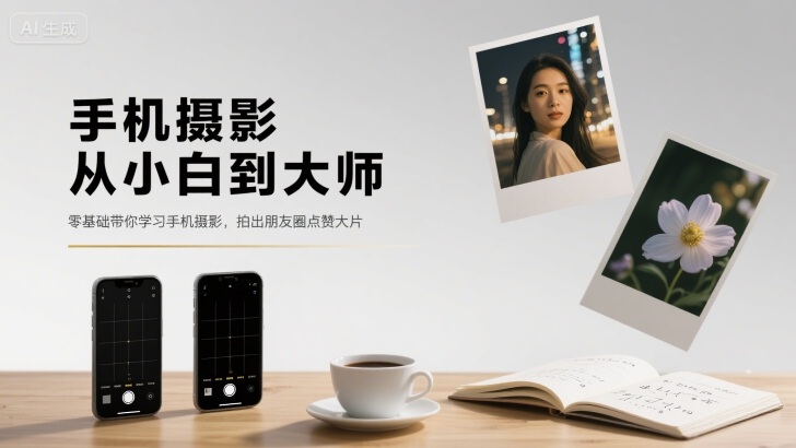 手机摄影从小白到大师,零基础带你学习手机摄影,拍出朋友圈点赞大片-轻创社项目网