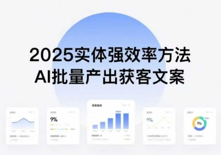 实体强效率方法:AI批量产出获客文案,2025年普通人拥抱AI,实现实体创收-轻创社项目网