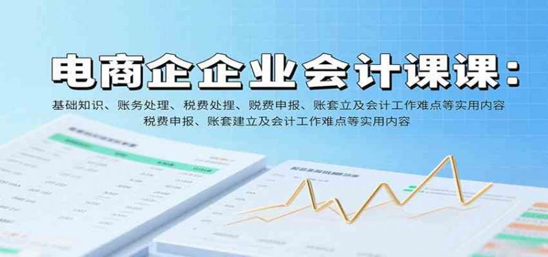 电商企业会计课:基础知识、账务处理、税费申报、账套建立及会计工作难点等实用内容-轻创社项目网