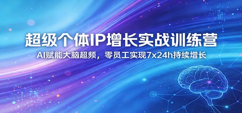 超级个体IP增长实战训练营:AI赋能大脑超频,零员工实现7x24h持续增长(更新)-轻创社项目网