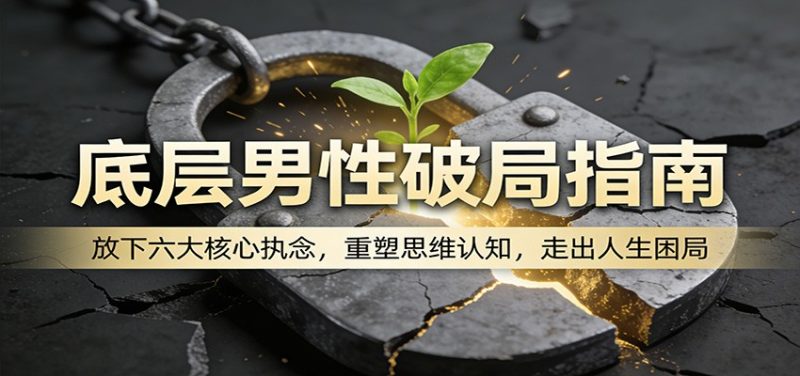 底层男性破局指南:放下六大核心执念,重塑思维认知,走出人生困局-轻创社项目网