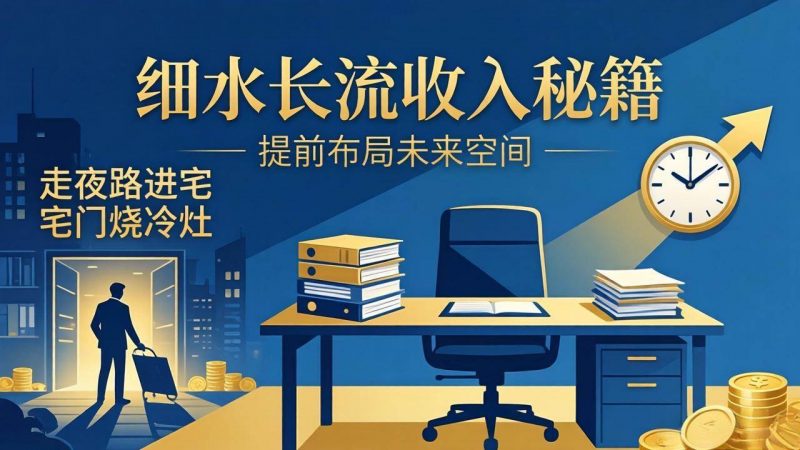 (17836期)某付费文章:细水长流收入秘籍:走夜路进宅门烧冷灶,提前布局未来空间-轻创社项目网