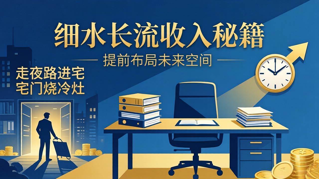 图片[1]-（17836期）某付费文章：细水长流收入秘籍：走夜路进宅门烧冷灶，提前布局未来空间