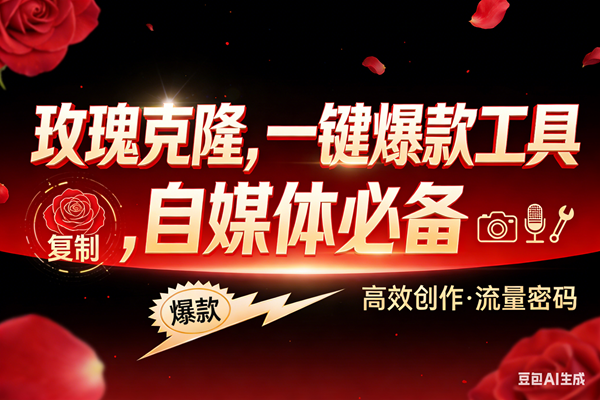 (17837期)玫瑰克隆,ai鲁大魔工具,自媒体必备神器,一键爆款,详细教程。-轻创社项目网