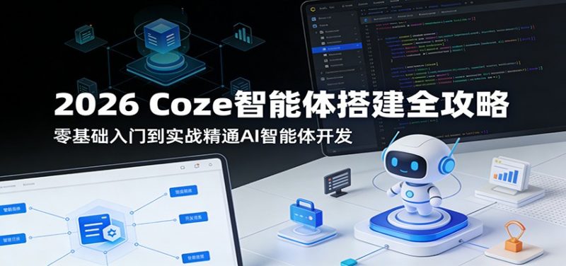 2026 Coze智能体搭建全攻略:零基础入门到实战精通AI智能体开发-轻创社项目网