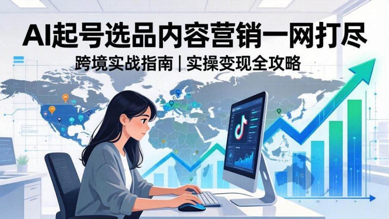 (17824期)2026 TikTok 跨境AI实操:从零基础到变现全流程,AI起号选品内容营销一网打尽-轻创社项目网