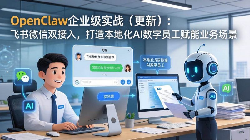 (17819期)OpenClaw企业级实战(更新):飞书微信双接入,打造本地化AI数字员工赋能业务场景-轻创社项目网
