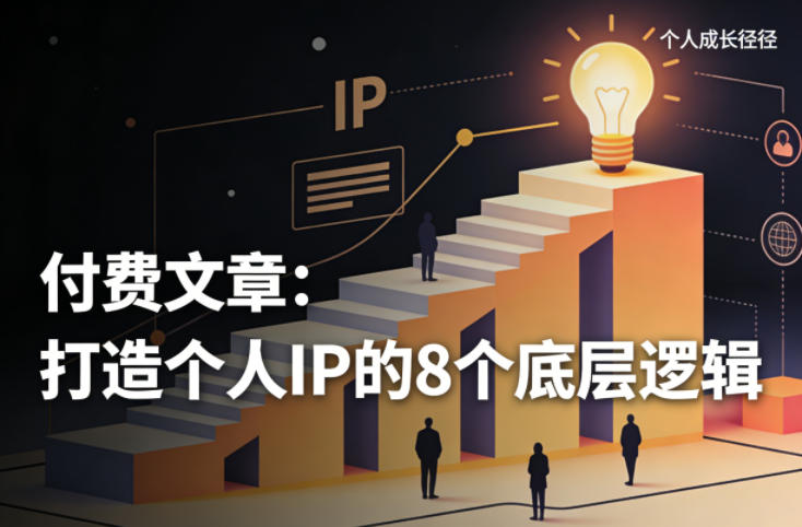 付费文章:打造个人IP的8个底层逻辑-轻创社项目网