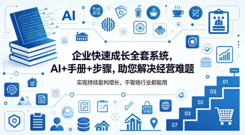 企业快速成长全套系统,AI+手册+步骤,助您解决经营难题,实现持续盈利增长,不管啥行业都能用-轻创社项目网
