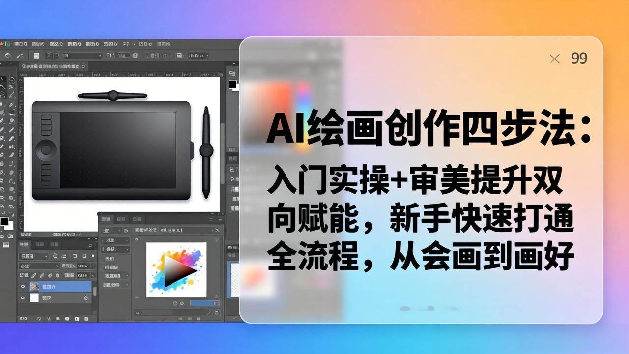 图片[1]-（18166期）AI绘画创作四步法：入门实操+审美提升双向赋能，新手快速打通全流程，从会画到画好