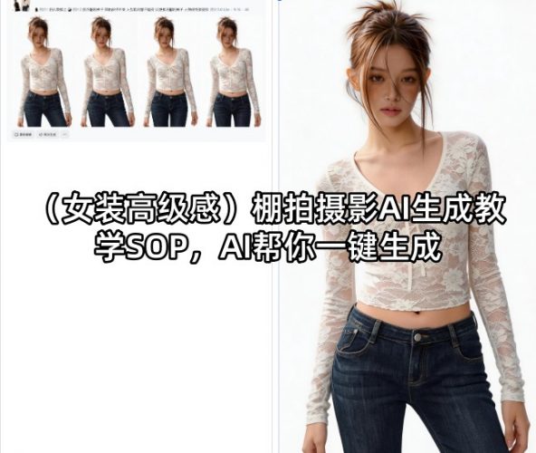 （女装高级感）棚拍摄影AI生成教学SOP，AI帮你一键生成-轻创社项目网