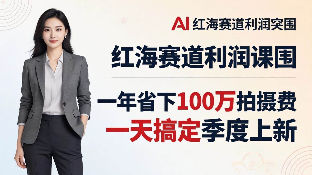 图片[1]-（17884期）服装老板AI模特图课：一年省下100万拍摄费，一天搞定季度上新，红海赛道利润突围