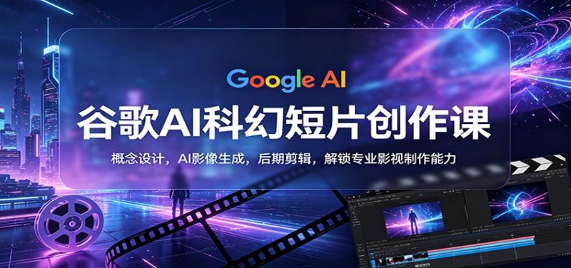 谷歌AI科幻短片创作课:概念设计,AI影像生成,后期剪辑,解锁专业影视制作能力-轻创社项目网