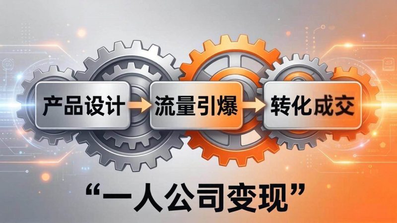 (17864期)一人公司变现全攻略:产品设计+流量引爆+转化成交,打造不受年龄限制的长期事业-轻创社项目网