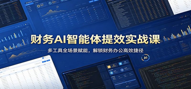 财务AI智能体提效实战课:多工具全场景赋能,解锁财务办公高效捷径-轻创社项目网