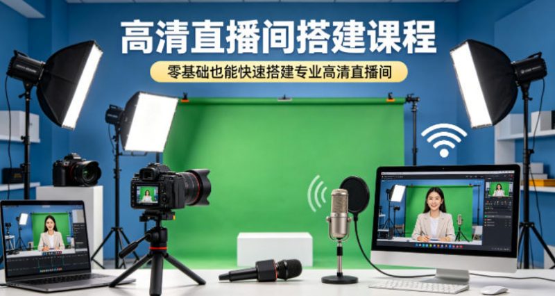 高清直播间搭建课程,零基础也能快速搭建专业高清直播间-轻创社项目网