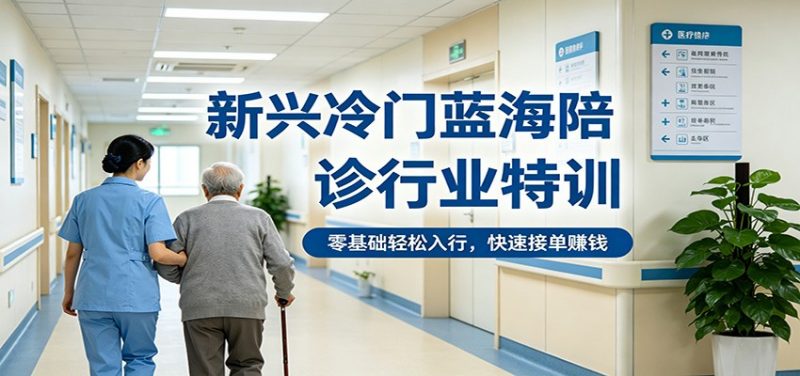 新兴冷门蓝海陪诊行业特训,零基础轻松入行,快速接单赚钱-轻创社项目网