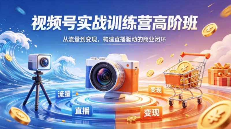 视频号实战训练营高阶班,从流量到变现,构建直播驱动的商业闭环(26年4月)-轻创社项目网
