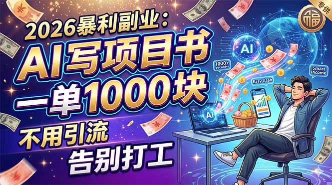 图片[1]-（18087期）2026暴利副业：AI 写项目书，一单 1000 块，不用引流，告别打工