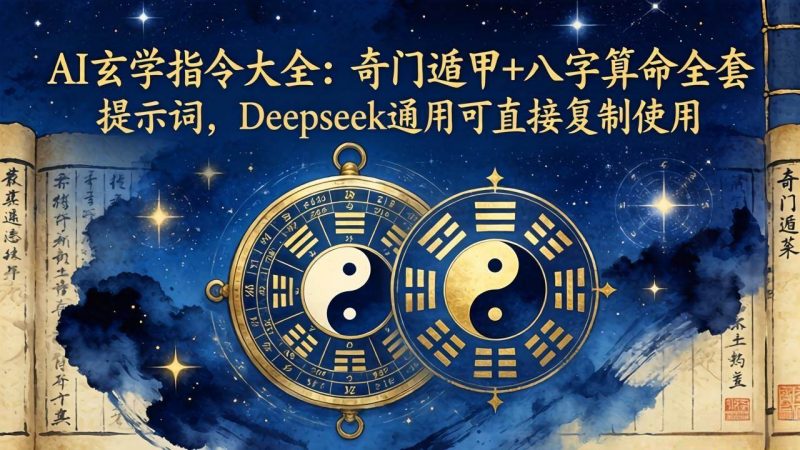 (18059期)AI玄学指令大全:奇门遁甲+八字算命全套提示词,Deepseek通用可直接复制使用-轻创社项目网