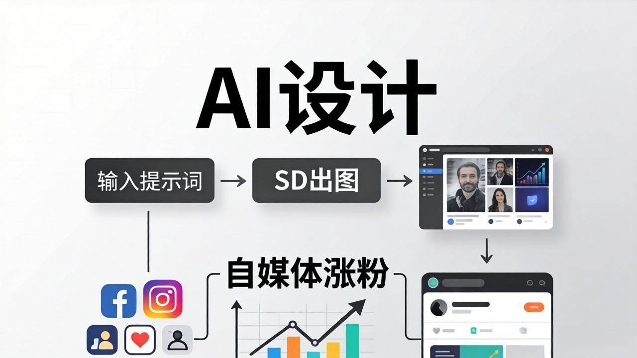 图片[1]-（18136期）人人都是AI设计师：SD出图+自媒体涨粉一站教学，告别图文素材焦虑，AI设计让你轻松避开内卷