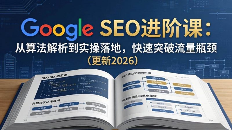 (18048期)Google SEO进阶课:从算法解析到实操落地,快速突破流量瓶颈(更新2026)-轻创社项目网