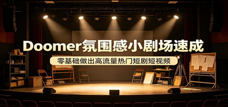 Doomer氛围感小剧场速成,零基础做出高流量热门短剧短视频-轻创社项目网