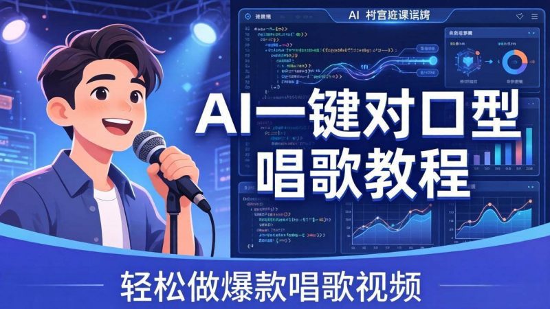 (18118期) AI一键对口型唱歌教程:零基础也能学,素材准备+模型训练+音色转换,轻松做爆款唱歌视频-轻创社项目网