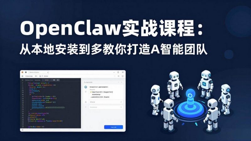 (17883期)OpenClaw实战课程:从本地安装到多Agent协同,手把手教你打造AI智能团队-轻创社项目网