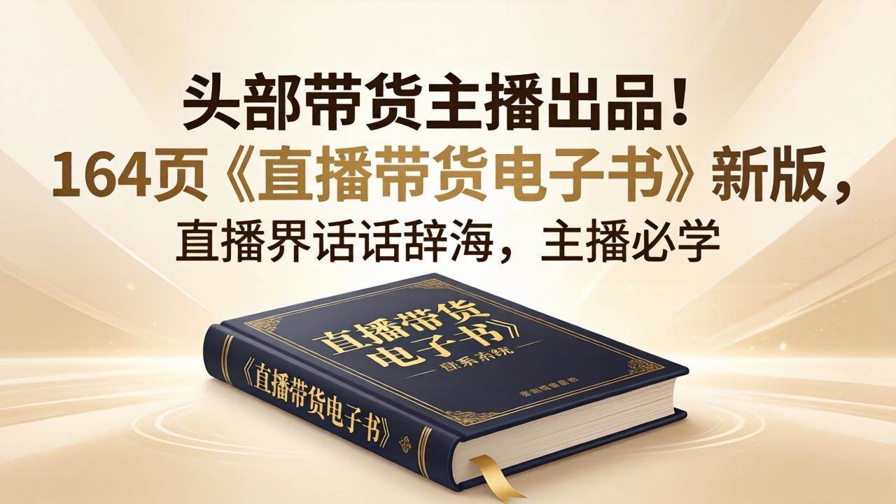 图片[1]-（18056期）头部带货主播出品！164页《直播带货电子书》新版，直播界话术辞海，主播必学