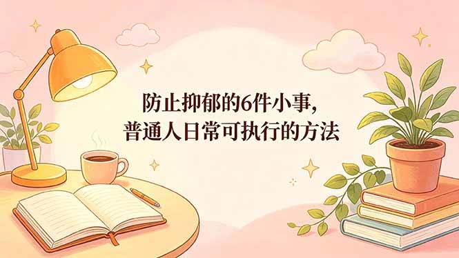 图片[1]-（18385期）付费文章：防止抑郁的6件小事，普通人日常可执行的方法