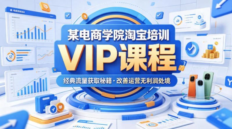 某电商学院淘宝培训VIP课程,各种经典有用的流量获取秘籍,改善运营产品没利润的处境(2026年5月)-轻创社项目网