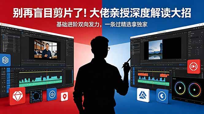 图片[1]-（18384期）别再盲目剪片了！大佬亲授深度解读大招，基础进阶双向发力，一条过精选拿独家