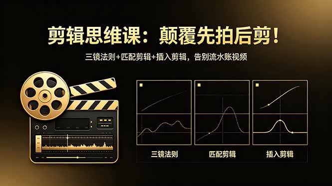 图片[1]-（18285期）剪辑思维课：颠覆先拍后剪！三镜法则+匹配剪辑+插入剪辑，告别流水账视频